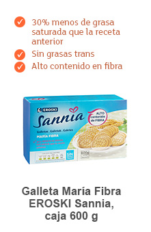 Galleta María Fibra EROSKI Sannia, caja 600 g