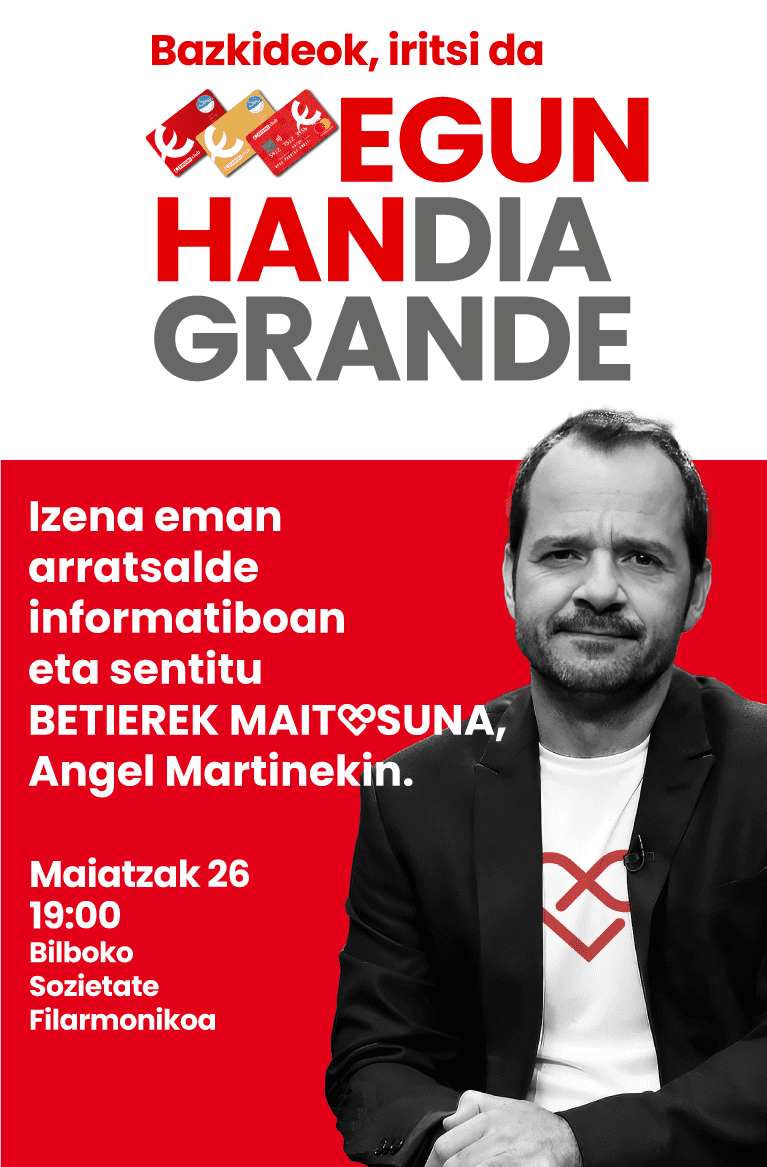 GRAN DÍA DEL SOCIO - 26 de mayo. 19:00h. - Filarmónica de Bilbao - c/ Marqués del Puerto, 2, 48009 Bilbao (Bizkaia)