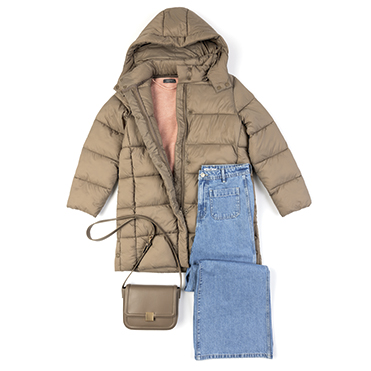 Chaqueta acolchada larga