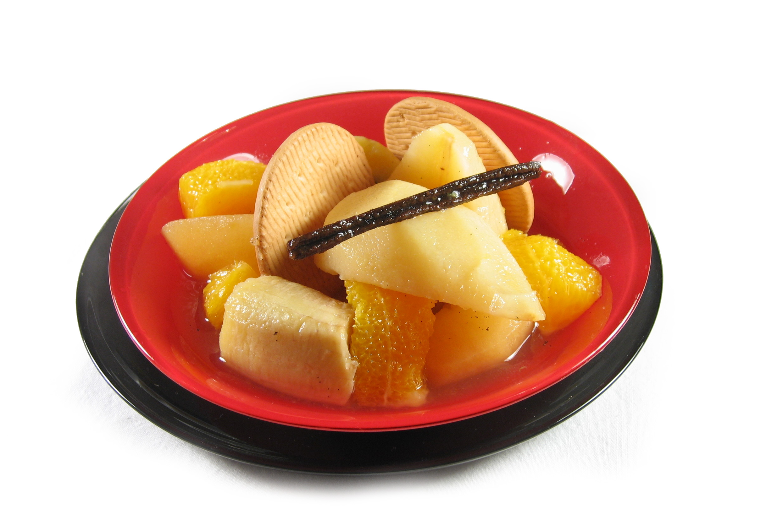 Tartar de langostinos, aguacate y mango con aliño de mostaza