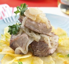 Timbal de anchoas marinadas con cítricos y falso escabeche de verduras