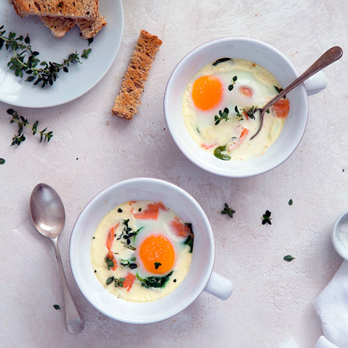 Huevos revueltos con espárragos