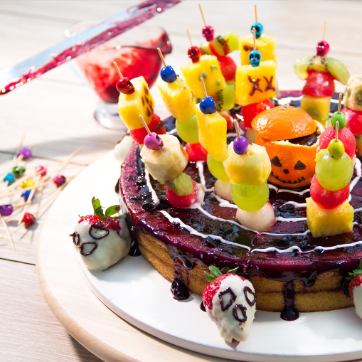 Ideas con frutas para decorar Halloween