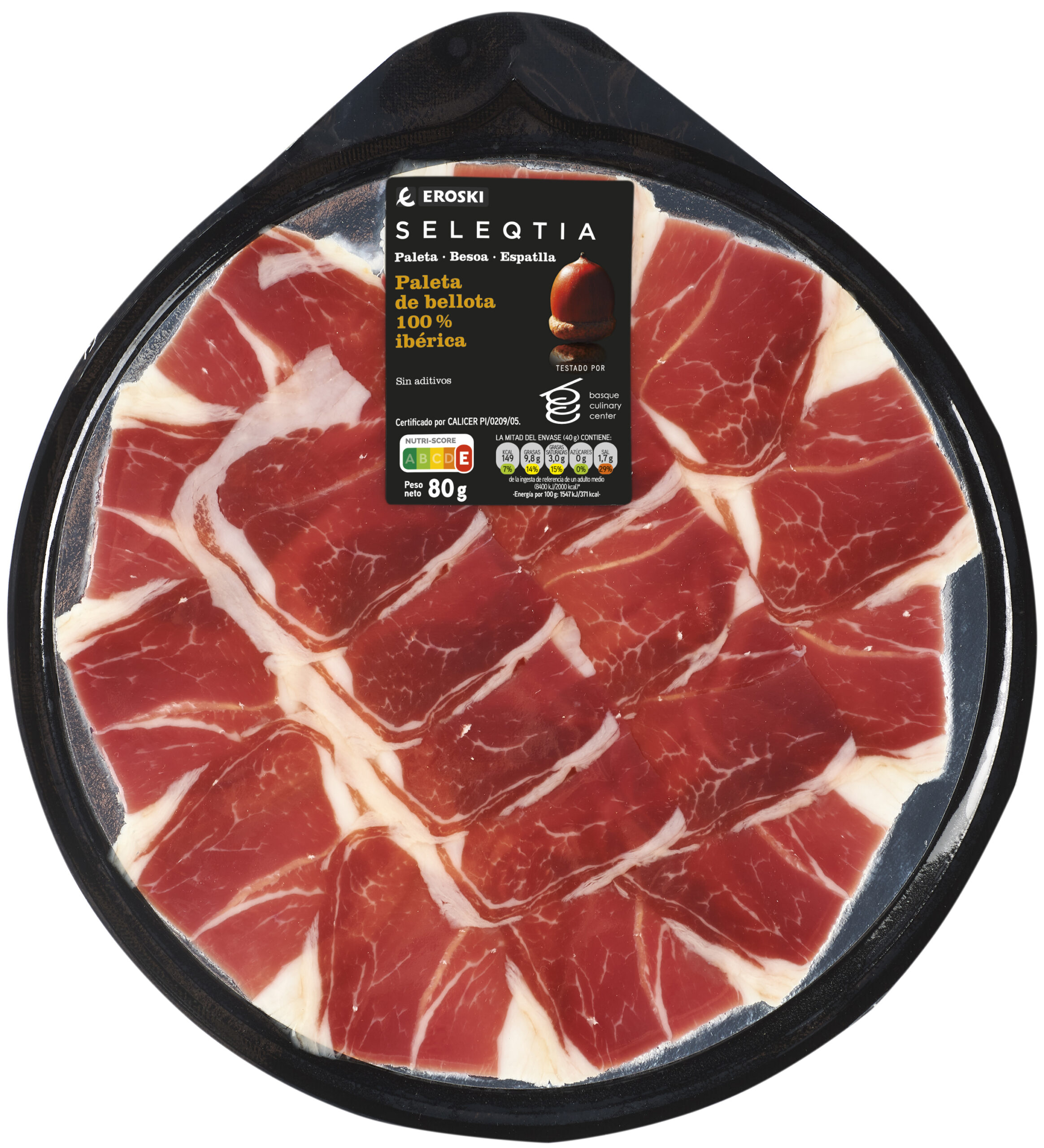 EROSKI SELEQTIA Paleta de bellota 100% ibérica