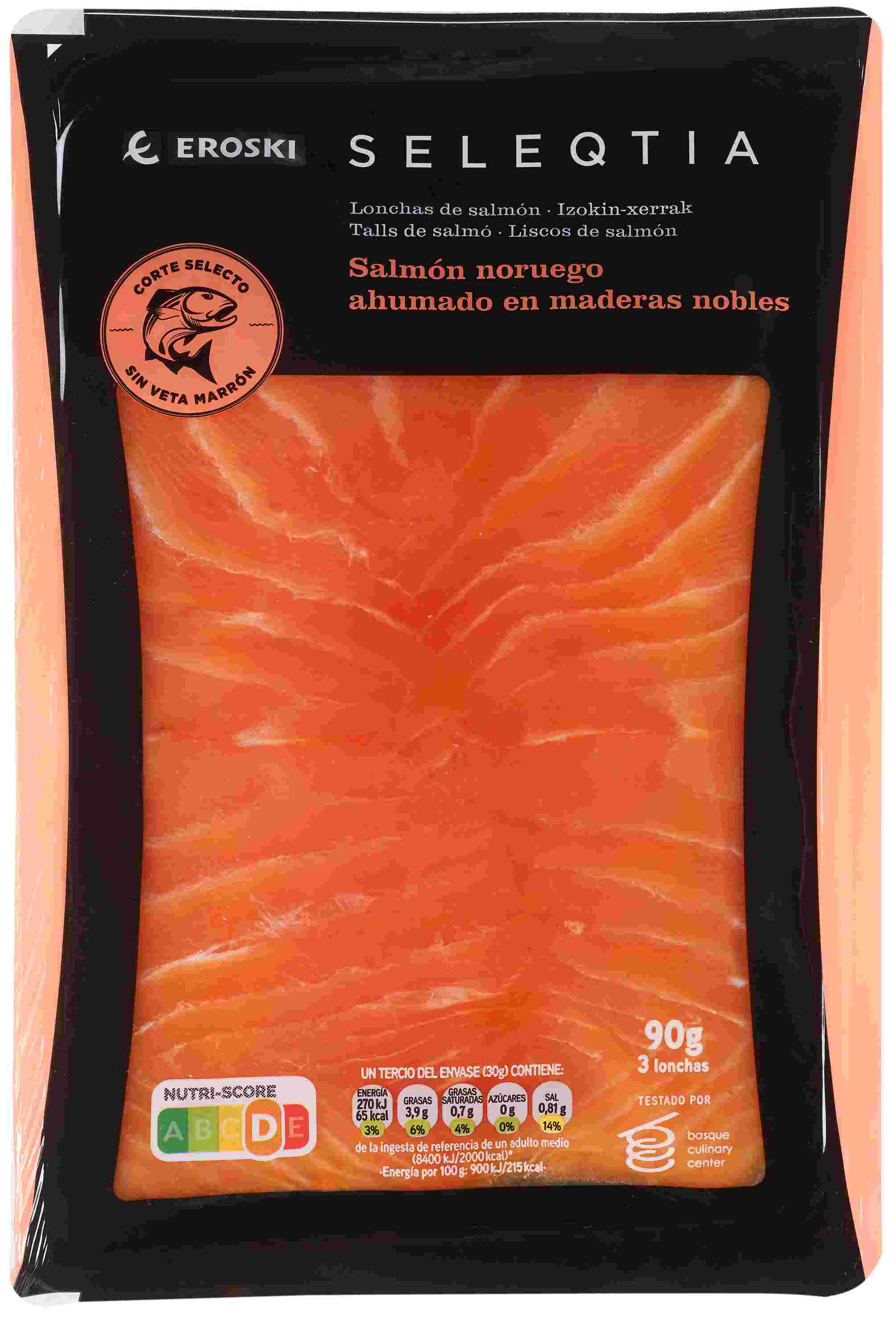 EROSKI SELEQTIA Salmón ahumado