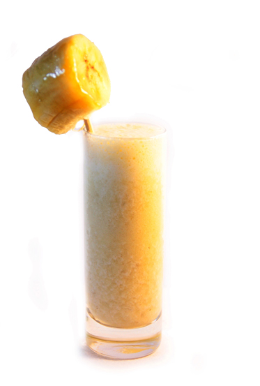 Batido de plátano con frutos secos