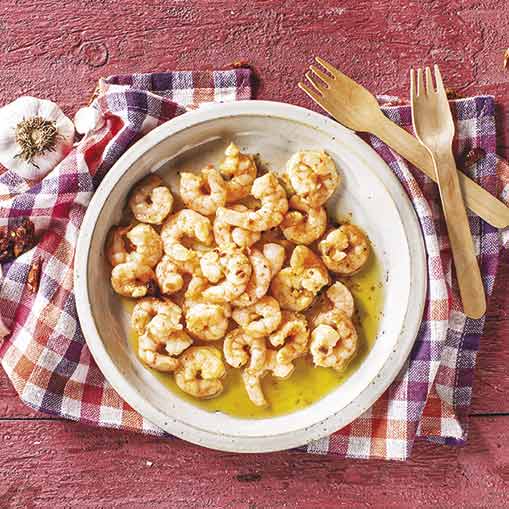 Gambas al ajillo con robot de cocina