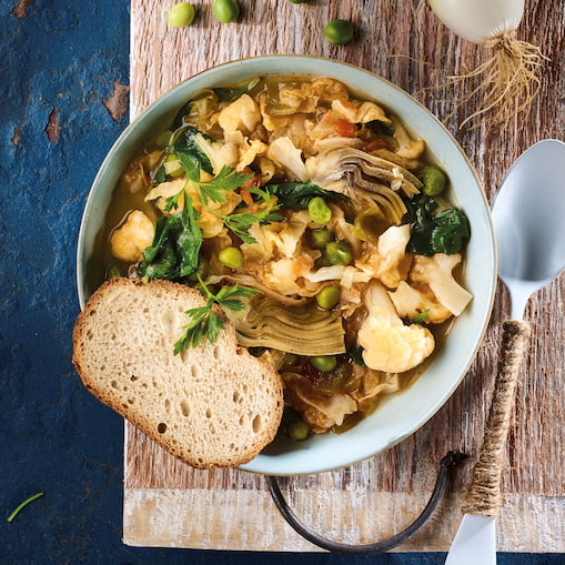 Sopa de verduras de temporada