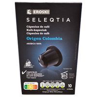 EROSKI SELEQTIA Cápsulas café Colombia