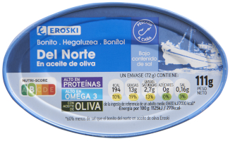 EROSKI Bonito del norte en aceite de oliva EROSKI