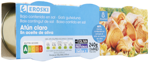 EROSKI Atún claro en aceite de oliva EROSKI