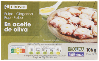 EROSKI Pulpo en aceite de oliva EROSKI