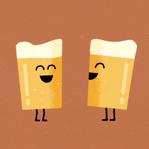 Ilustracion cervezas sonriendo