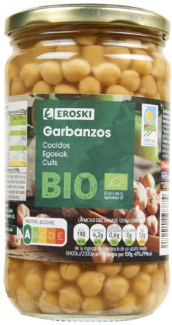 Garbanzos cocidos EROSKI BIO