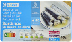 Sardinas en aceite de oliva EROSKI