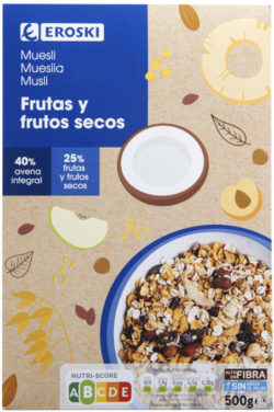 Muesli de frutas y frutos secos EROSKI