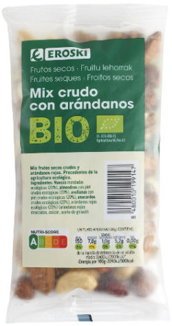 Mix de frutos secos con arándanos EROSKI BIO