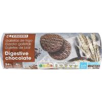 EROSKI Galleta Digestive con chocolate, paquete 300 g
