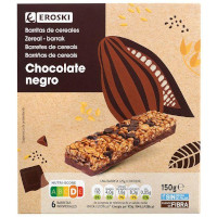 EROSKI Barritas de cereales con chocolate 150 g