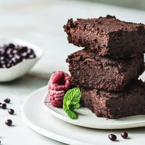 Brownie vegano de alubia