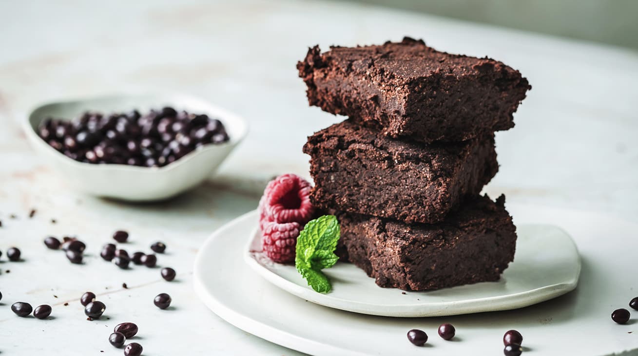 Brownie vegano de alubia