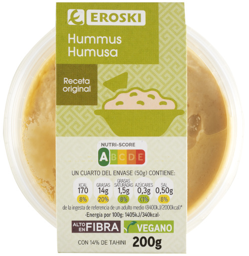 EROSKI Hummus con aceite de oliva