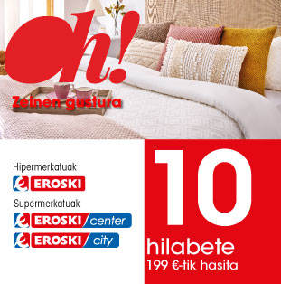 Atsedenaren Azokaren finantzaketa 10 hilabetetan*