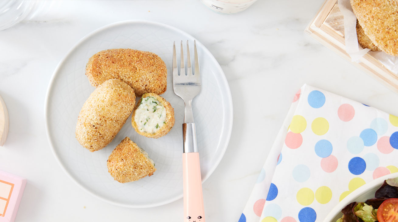 Croquetas de pollo y espinacas