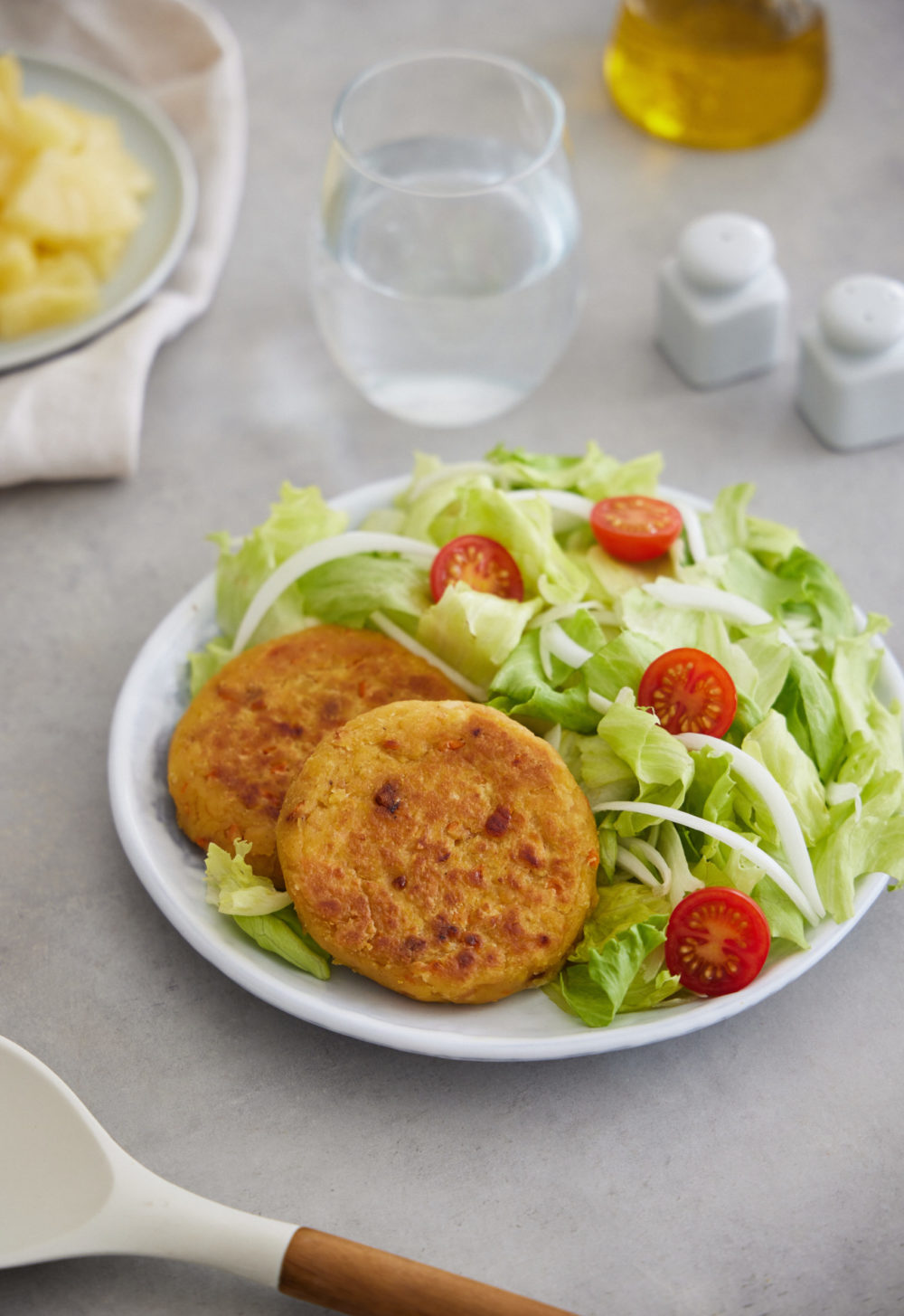 hamburguesa vegana de garbanzos