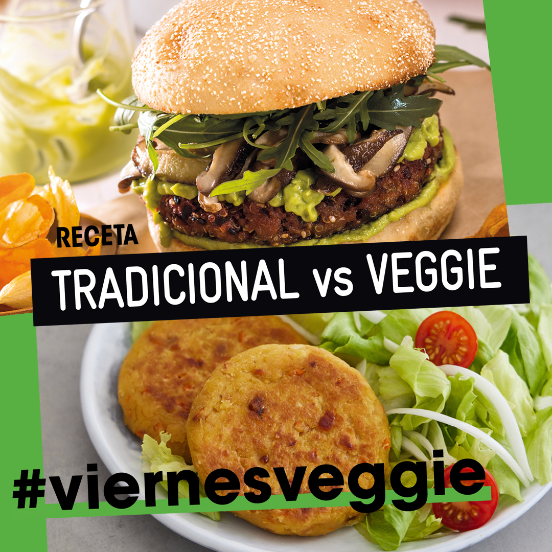 Receta tradicional versus veggie