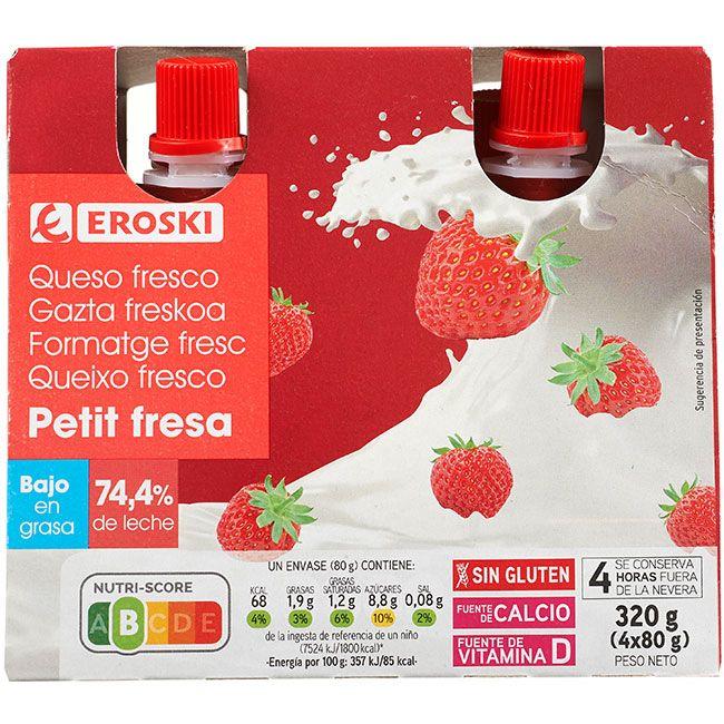 EROSKI Petit de bolsillo sabor fresa