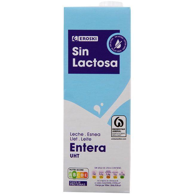 EROSKI Leche entera sin lactosa 