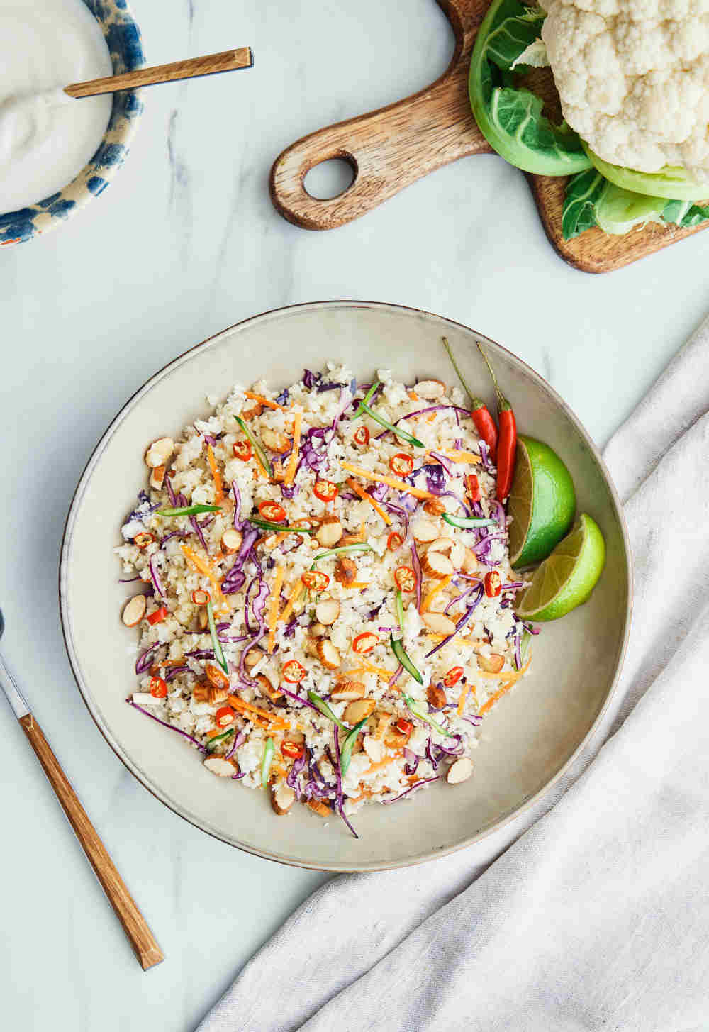 arroz con coliflor vegano