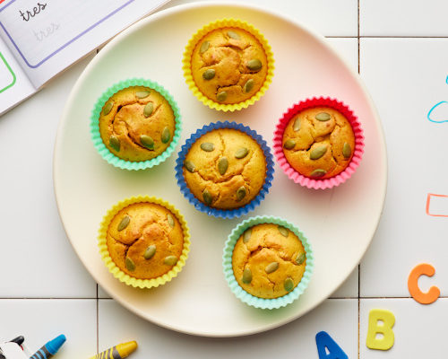 muffins caseros de calabaza sin grasa de palma