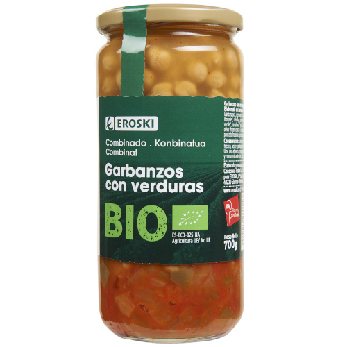 garbanzos con etiquetado BIO