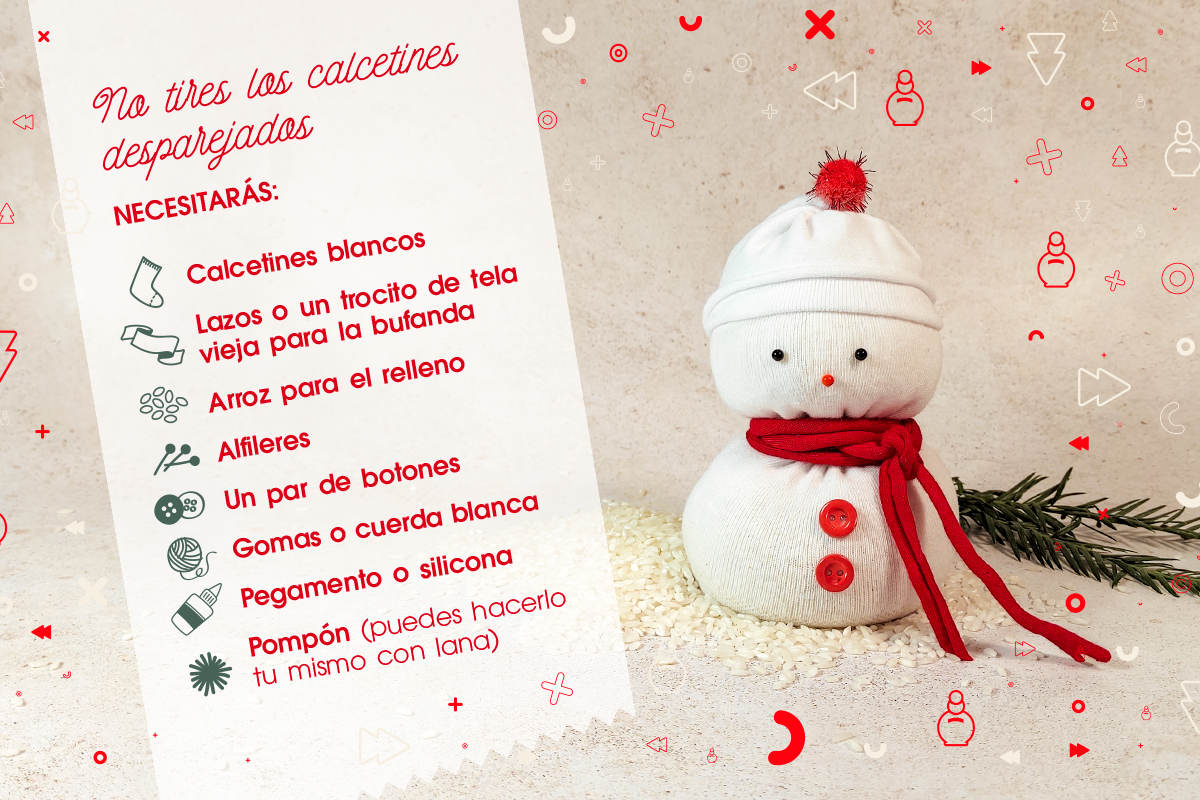Manualidad de muñeco de nieve de Navidad
