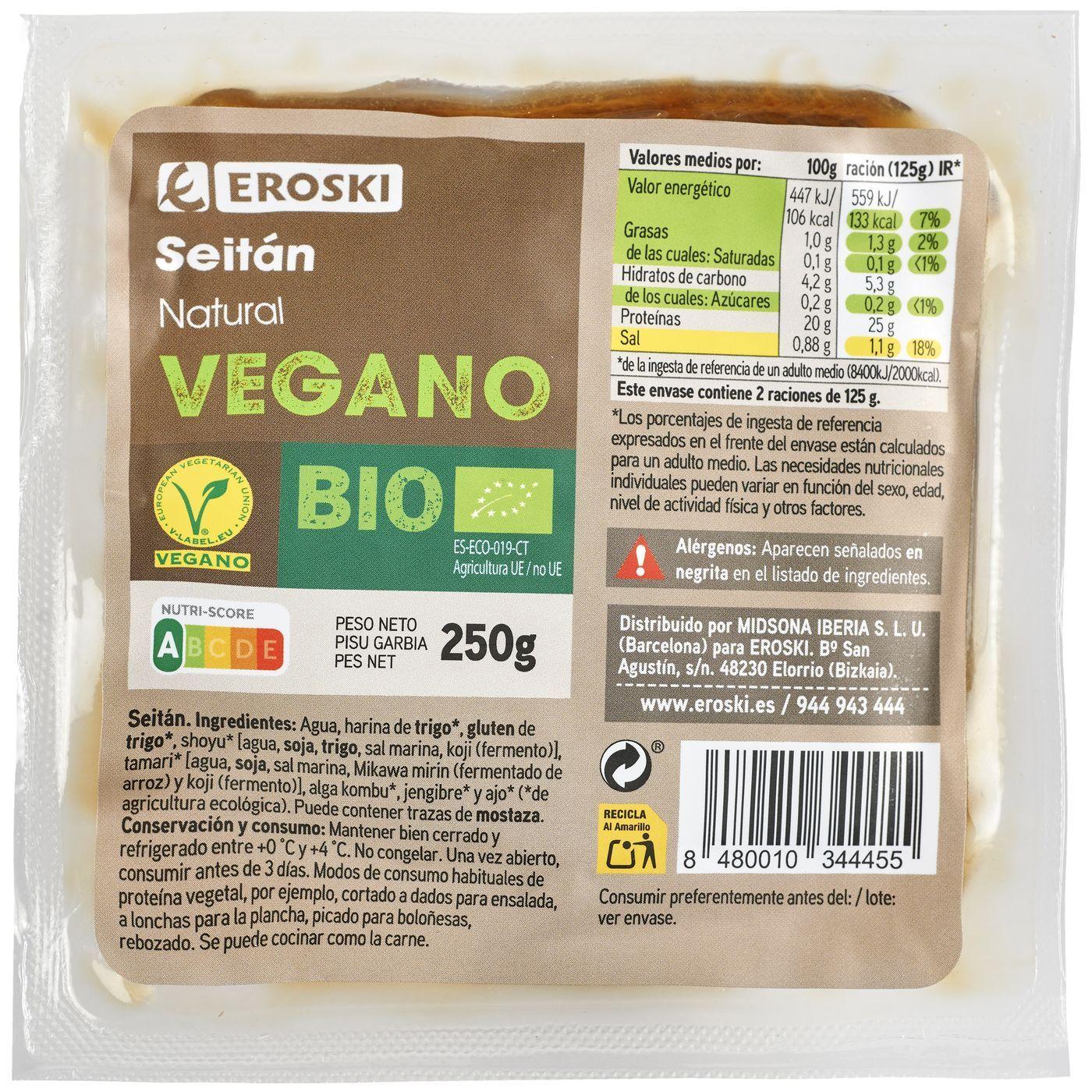 EROSKI VEGGIE Seitán fresco