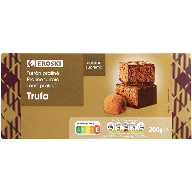 EROSKI Turrón de praline de trufa