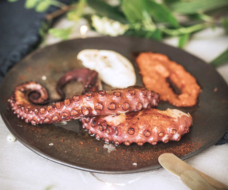 receta de pulpo para Navidad