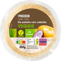 EROSKI VEGGIE Tortilla de patata con cebolla sin huevo