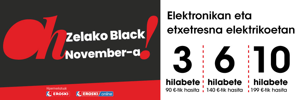 Finantzaketa % 0ko UTBarekin* azaroaren 30era arte