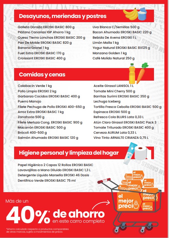 ¡Notición! ¡Más de 40% de ahorro en un carro completo!