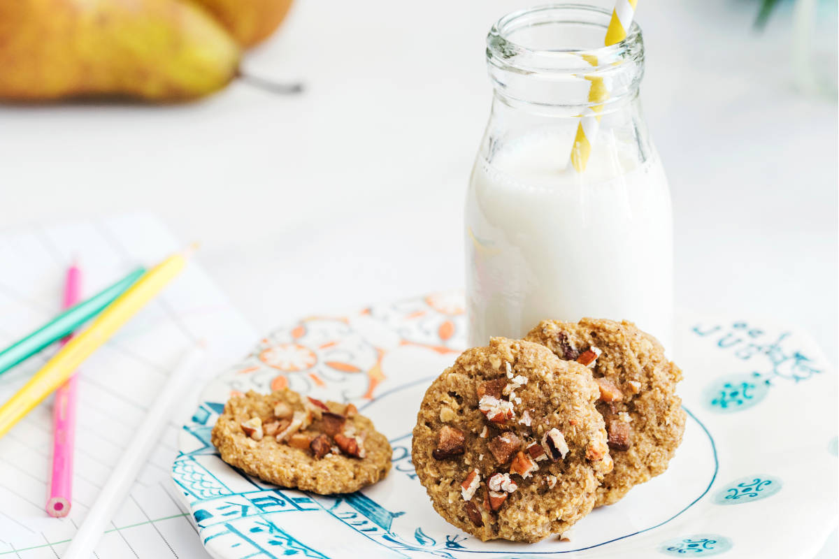 Cookies de avena y pera