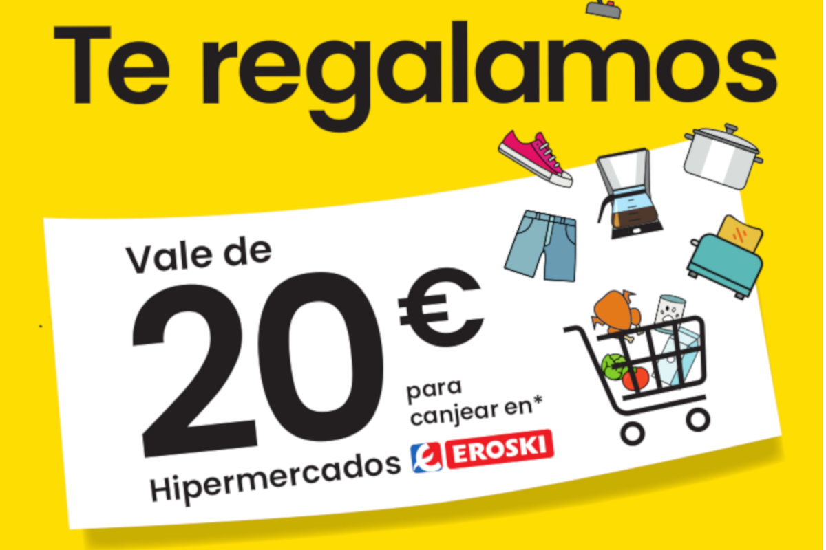 Vales 20 € para canjear en Hiper