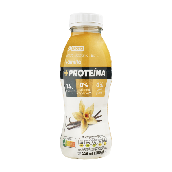 EROSKI Batido proteínas de vainilla, botellín 330 ml