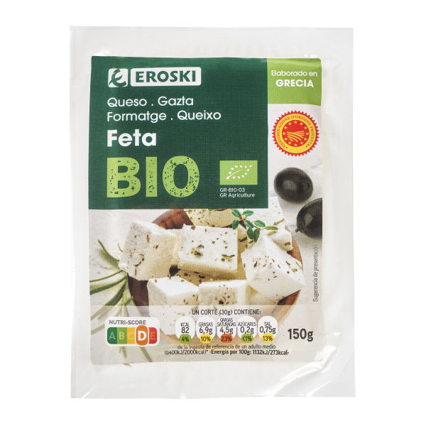 EROSKI bio Queso feta taco, taco 150 g