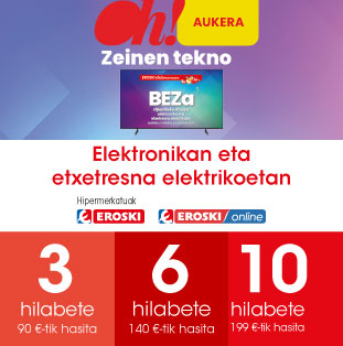 Finantzaketa % 0ko UTB*arekin martxoaren 11ra arte