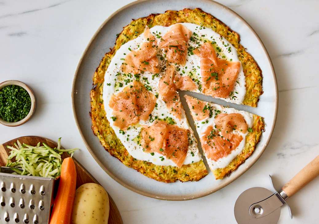 Pizza con base vegetal