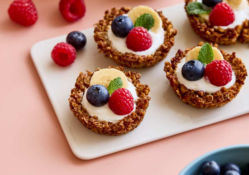 Tartaletas de avena y fruta