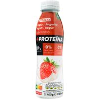 Eroski Yogur liquido fresas proteina